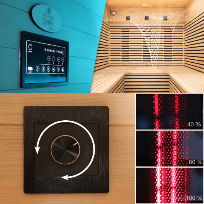 סטורנט בע"מ https://storenet.co.il סאונת אינפרא אדום Canopée מבית Holl's - ספא ביתי מושלם ל2/3/4/6 אנשים סאונת Canopée מציעה חווית רגיעה עמוקה עם טכנולוגיית אינפרא אדום קוורץ מתקדמת. בנויה מעץ אשוח איכותי, הסאונה מספקת חימום אחיד וניקוי רעלים יעיל בביתכם.