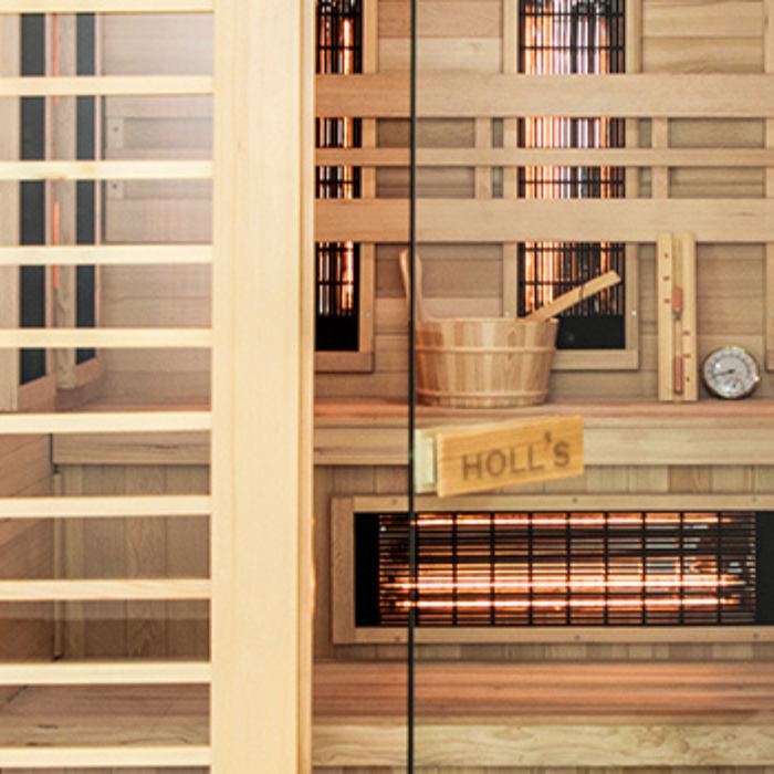 סאונת היבריד Venus מבית Holl's משלבת טכנולוגיות חימום אינפרא אדום ואדים, ומציעה חוויית סאונה מותאמת אישית. עשויה מעץ אשוח קנדי איכותי, הסאונה מצוידת בפולטי אינפרא אדום מסוג קוורץ ומגנזיום, ותנור אדים Harvia הכלול מאפשר יצירת אדים על ידי שפיכת מים על האבנים החמות. תאורת LED פנימית עם כרומותרפיה ב-7 צבעים ומערכת שמע מובנית עם חיבור Bluetooth/MP3 ורדיו FM משלימות את החוויה המרגיעה. האבזור הנלווה כולל דלי, כף, שעון חול, מדחום והיגרומטר. להשיג באתר STORENET. סאונת היבריד, סאונה אינפרא אדום, סאונת אדים, סאונה ביתית, סאונה מעץ אשוח קנדי, כרומותרפיה, מערכת שמע מובנית, תנור Harvia, אבזור סאונה, חוויית ספא ביתית, STORENET