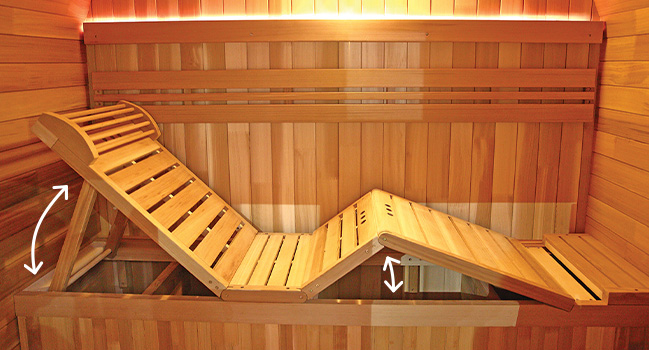 סאונת חוץ Gaïa Nova מבית Holl's, בנויה מעץ אשוח קנדי איכותי, מתאימה ל-6 אנשים. כוללת ספסלים דו-שכבתיים עם משענות מתקפלות, תאורת LED עם כרומותרפיה ב-7 צבעים, ואביזרים כמו דלי, כף, שעון חול, מדחום והיגרומטר. עיצוב מודרני עם גג שינגל עמיד ודלתות זכוכית בטיחותית לכניסת אור טבעי