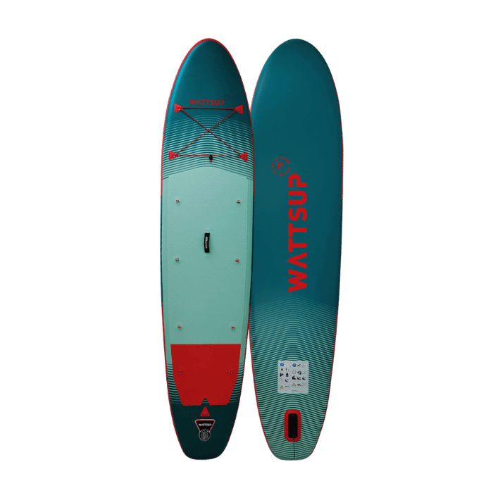 SUP מתנפח WATTSUP F12 – לוח חתירה מחוזק עם משטח EVA נגד החלקה, חרב מרכזית נשלפת ומבנה הידרודינמי ליציבות ושליטה. לפרטים נוספים כנסו ל-STORENET אתר היבואן הרשמי.