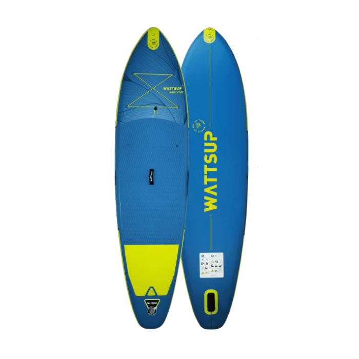 SUP מתנפח WATT SUP SAR – לוח סאפ רחב ויציב, עשוי PVC מחוזק בטכנולוגיית Drop Stitch, עם משטח נגד החלקה, סנפירים ותיק נשיאה. לפרטים נוספים כנסו ל-STORENET אתר היבואן הרשמי.