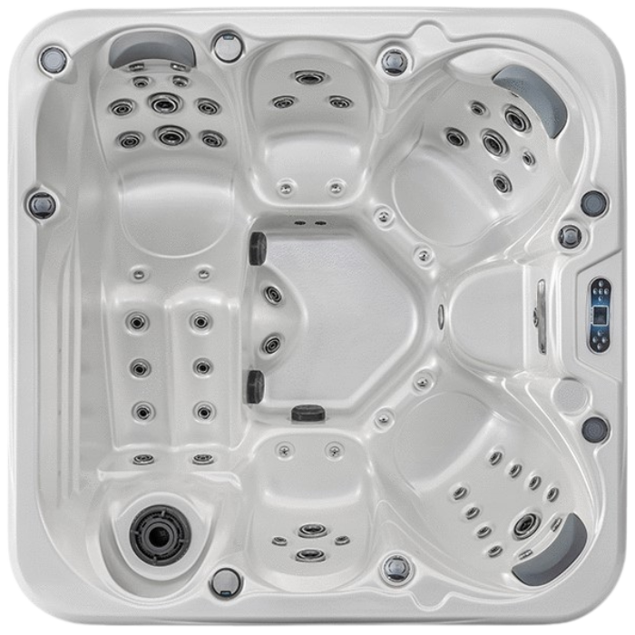 תמונה של ג׳קוזי אקרילי חיצוני מדגם Celtic 1/3 מבית Netspa בעיצוב עגול ל-5 אנשים, עם חיפוי עץ סינטטי כהה, סילוני עיסוי מנירוסטה, פאנל בקרה מואר ותאורת LED – אידאלי לחצרות פרטיות. לפרטים נוספים כנסו ל-STORENET אתר היבואן הרשמי.